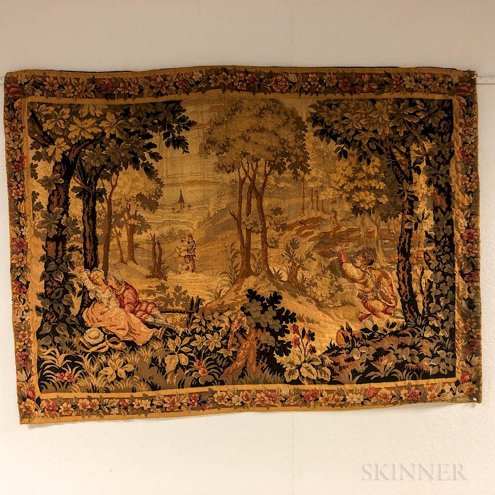 Appraisal: th Century-style Scenic Tapestry th Century-style Scenic Tapestry Continental late