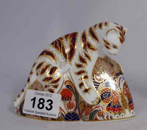 Appraisal: Royal Crown Derby Paperweight Bengal Tiger Boxed