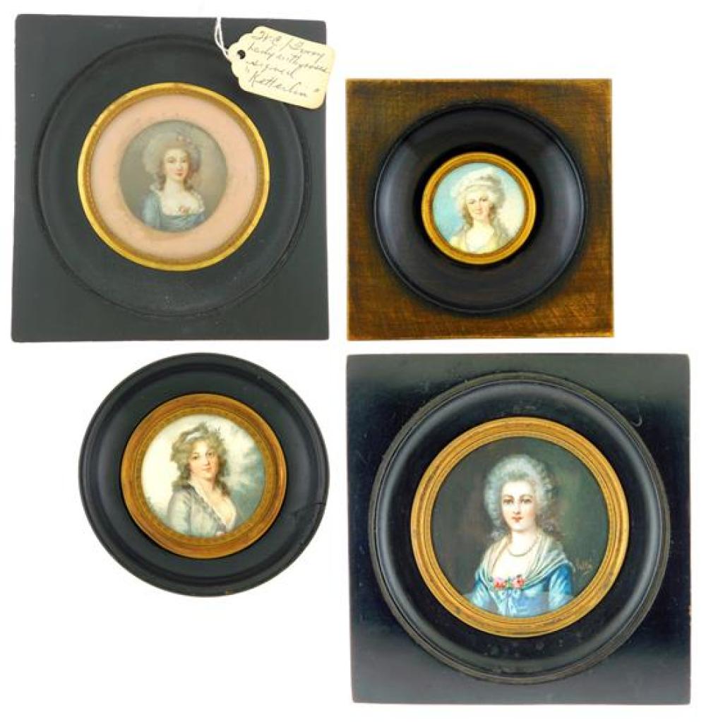 Appraisal: MINIATURE Four Women on round supports all signed the largest