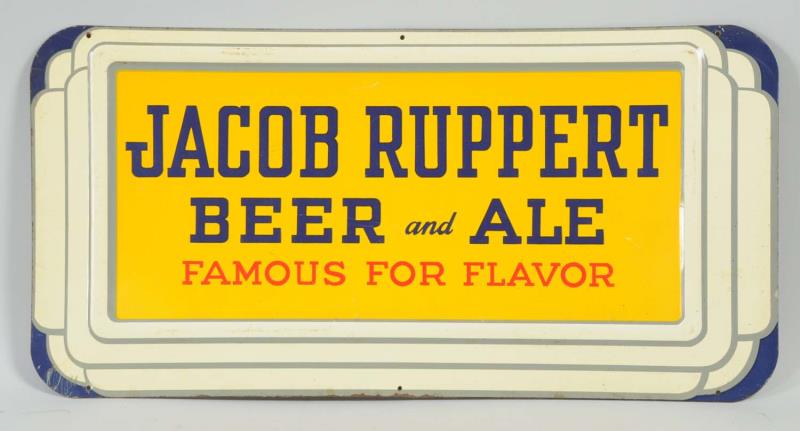 Appraisal: Jacob Ruppert Beer Sign A few surface scuffs and edge