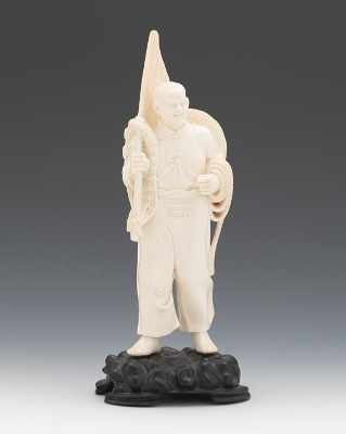 Appraisal: A Chinese Cultural Revolution Era Carved Ivory Figure of a