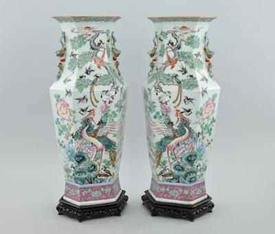 Appraisal: A Large Pair of Chinese Porcelain Vases ca Each large