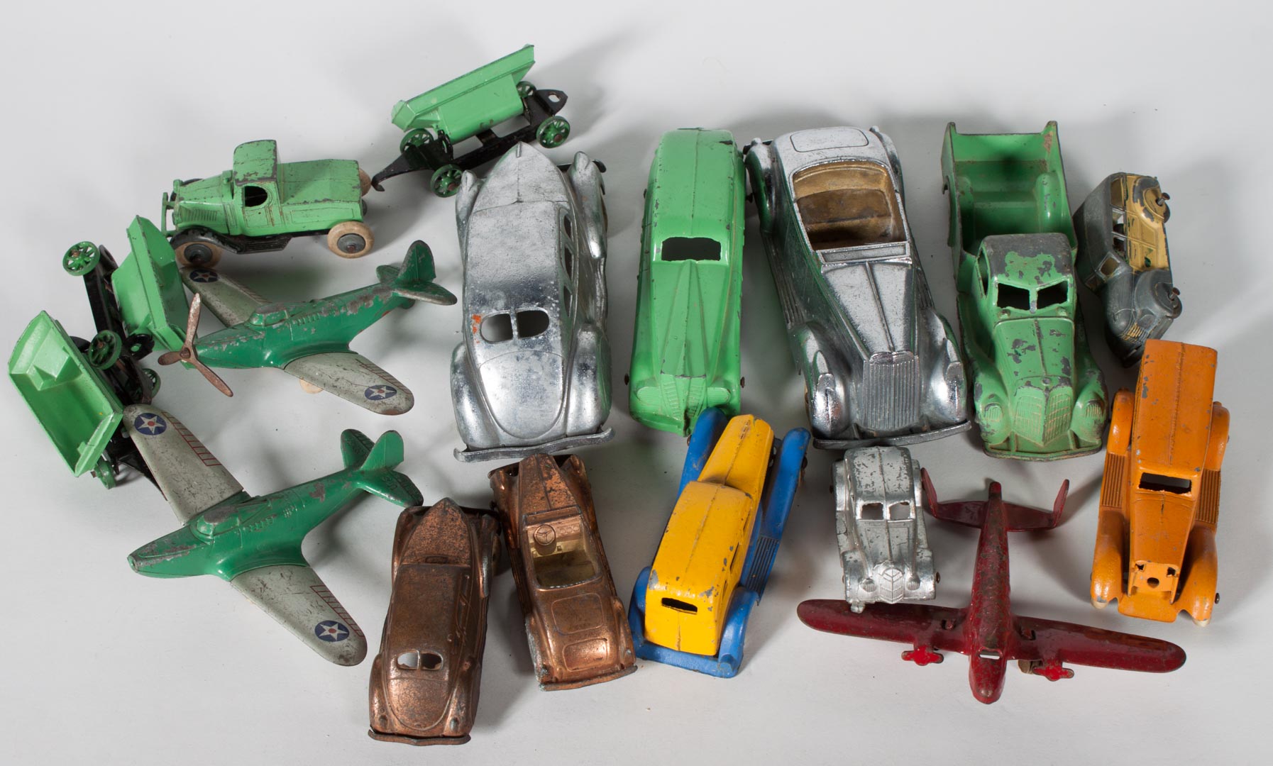 Appraisal: Tootsie Toy and slush metal cars and planes Condition Various