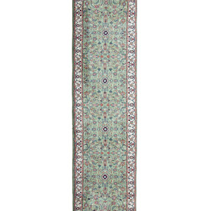 Appraisal: An Isfahan Wool Runner Second Half th Century feet inches