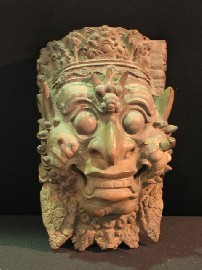 Appraisal: Indonesian Mask together with Indonesian Monkey Blow Dart carved wood