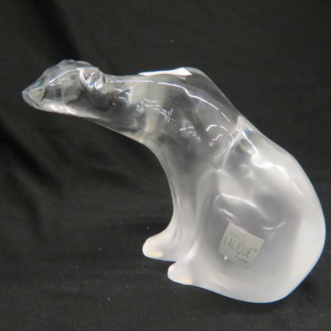 Appraisal: Lalique Crystal Figurine of a Polar Bear frosted clear x