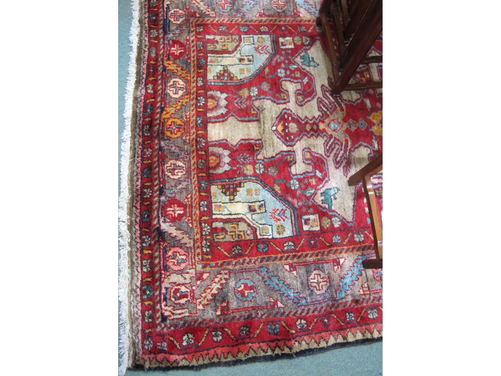 Appraisal: A Persian red ground Hamadam rug x cm