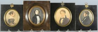 Appraisal: Miniature Portraits Group of miniature portraits st item Watercolor on