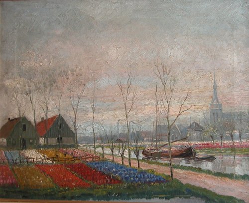 Appraisal: Artist Monnickendam Jacques Dutch th Century Title Windmill and Tulip