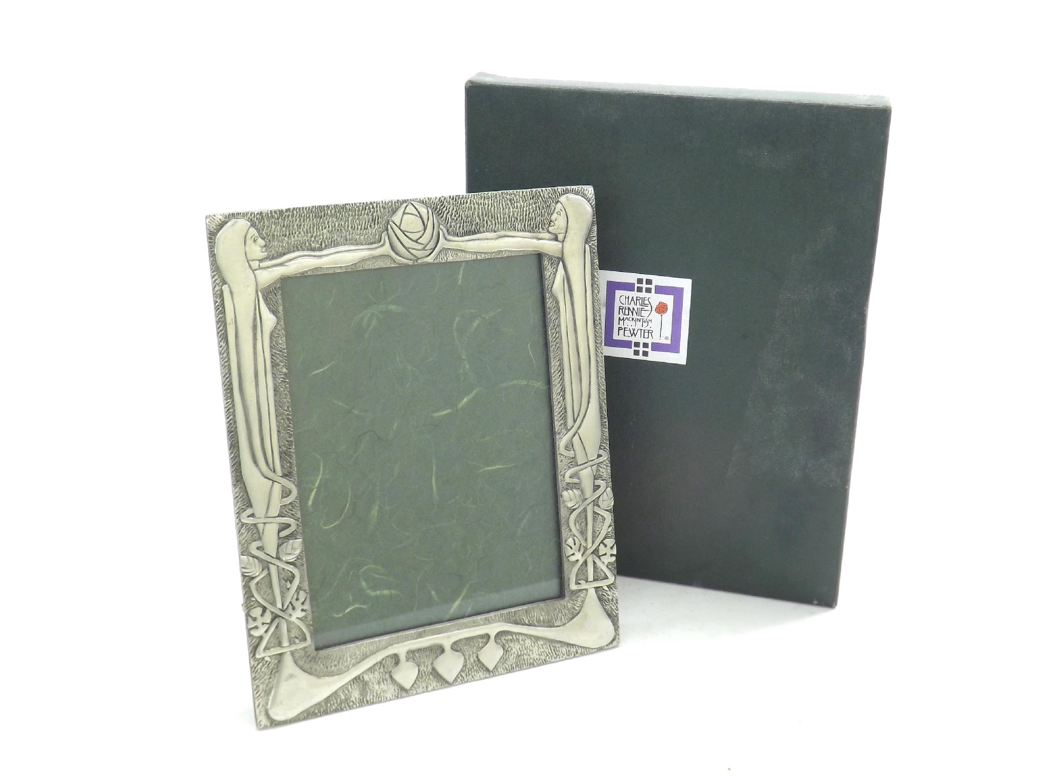 Appraisal: Charles Rennie Mackintosh replica pewter picture frame in presentation box