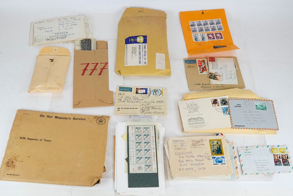 Appraisal: Lot of International Cancelled Stamps Envelopes Uncounted lot of international