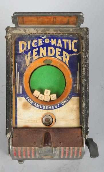 Appraisal: Dice-O-Matic Gumball Vendor Original unrestored condition Condition Excellent Size L