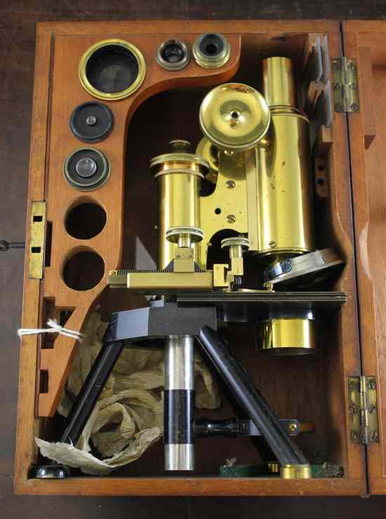 Appraisal: A th century brass monocular microscope by R J Beck