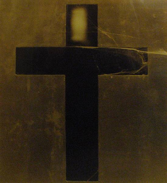 Appraisal: Len Prince Tall Cross Paris Laminated gold-toned gelatin silver print