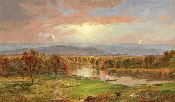 Appraisal: JASPER FRANCIS CROPSEY American - ''On the Susquehanna River'' oil