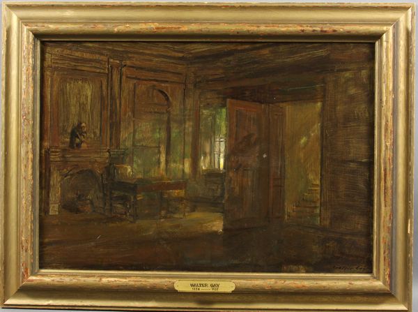 Appraisal: Walter Gay - interior Twilight o c signed LR exhibition