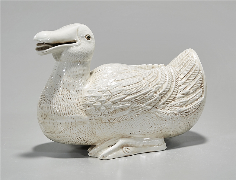 Appraisal: Chinese glazed porcelain duck x x approx Condition wear minor