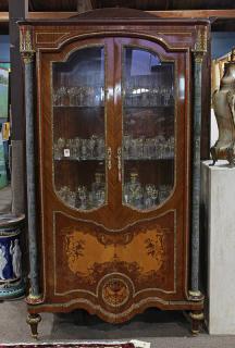 Appraisal: French Neoclassical style ormolu mounted vitrine French Neoclassical style ormolu