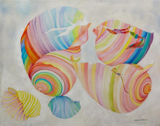 Appraisal: Sale Lot Piero Aversa Italian - Shells oil on canvas