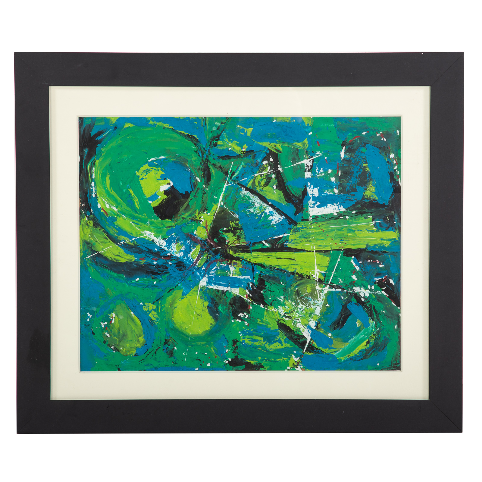 Appraisal: HOWARD DOOLITTLE GREEN ABSTRACT TEMPURA American - Tempura on paper