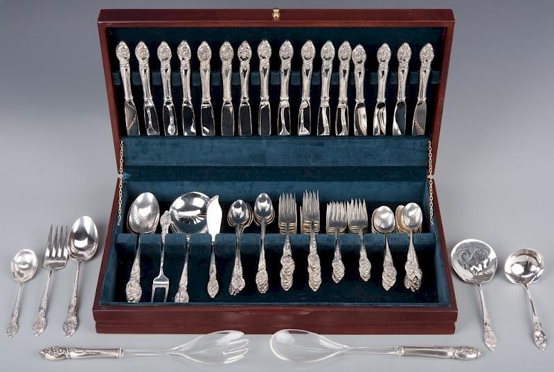 Appraisal: Westmorland Enchanted Orchid Sterling Flatware pcs Westmorland Enchanted Orchid pattern