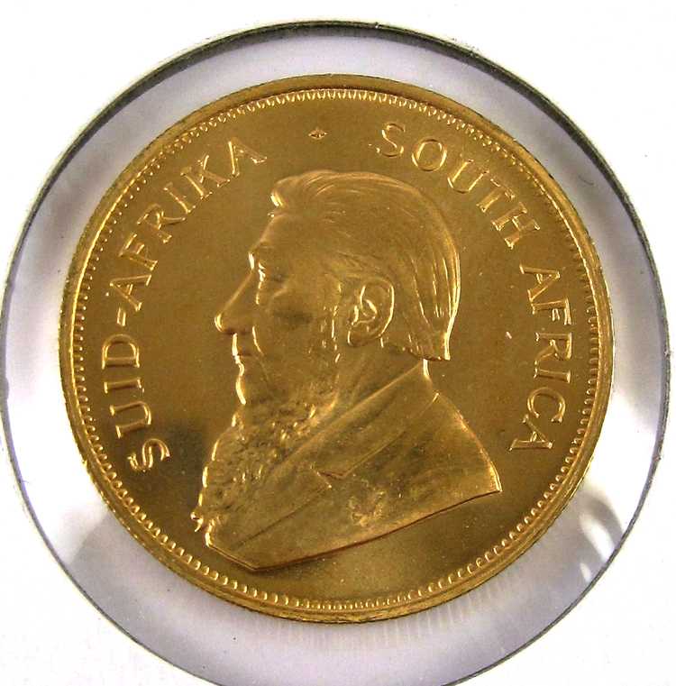 Appraisal: ONE SOUTH AFRICAN KRUGERRAND GOLD COIN oz net fine gold