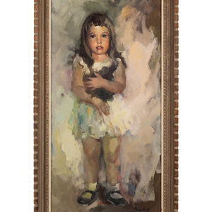 Appraisal: Marilyn Bendell American - Portrait of a Young Girl oil