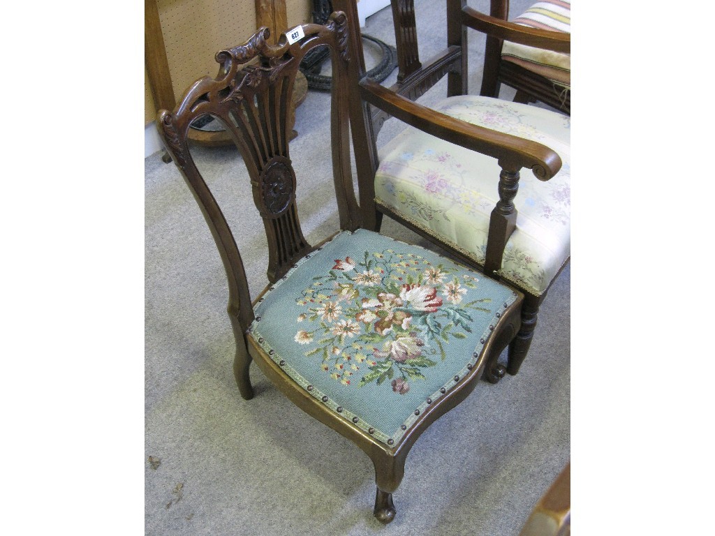 Appraisal: Walnut nursing chair