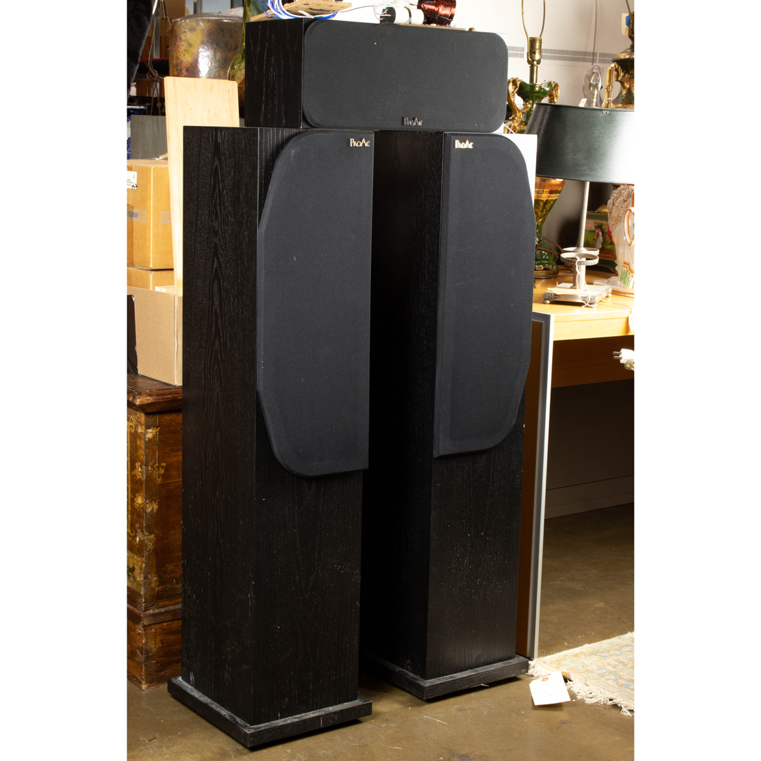 Appraisal: POLK AUDIO SPEAKER GROUP Polk Audio speaker group including center