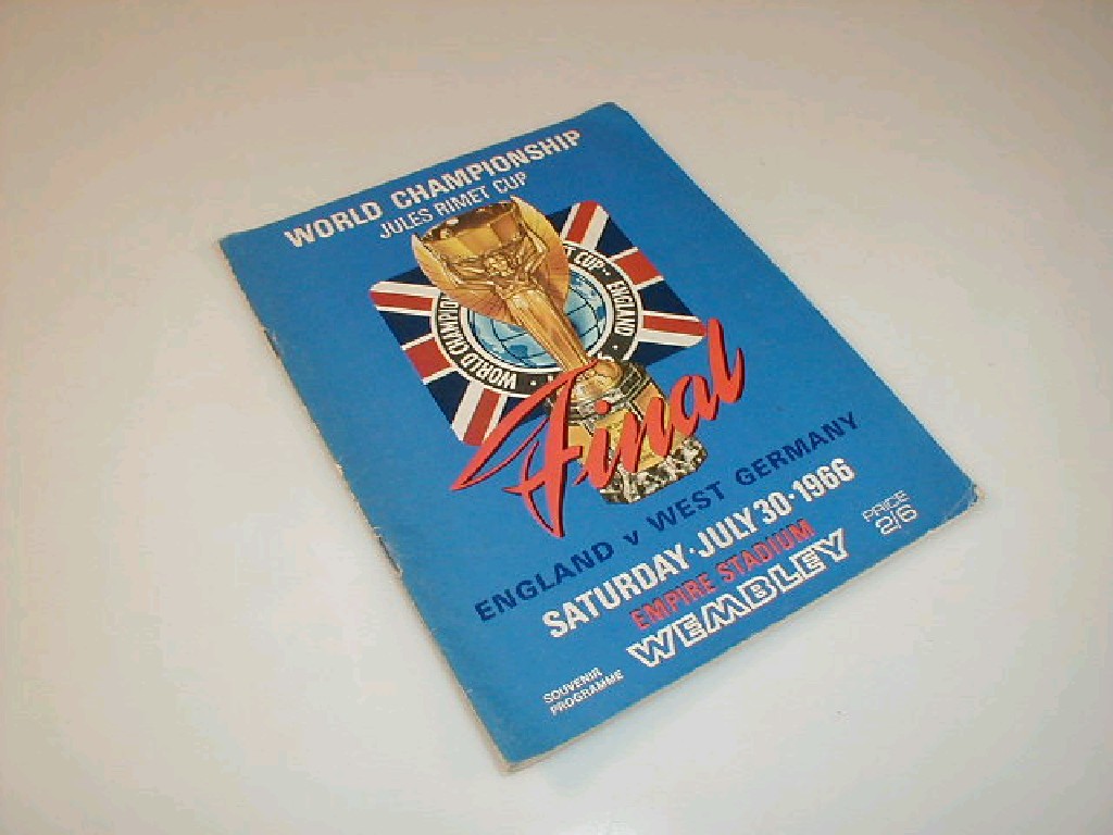 Appraisal: FIFA World Cup Final programme England v West Germany July