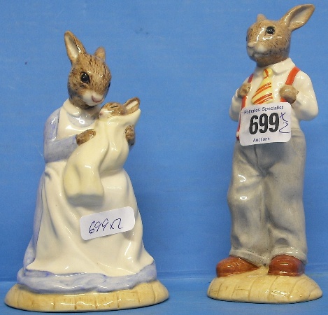 Appraisal: Royal Doulton Bunnykins Large Figures Father DB And Mother Baby