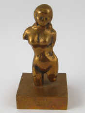 Appraisal: Clive Barker A bronze female nude torso on bronze plinth