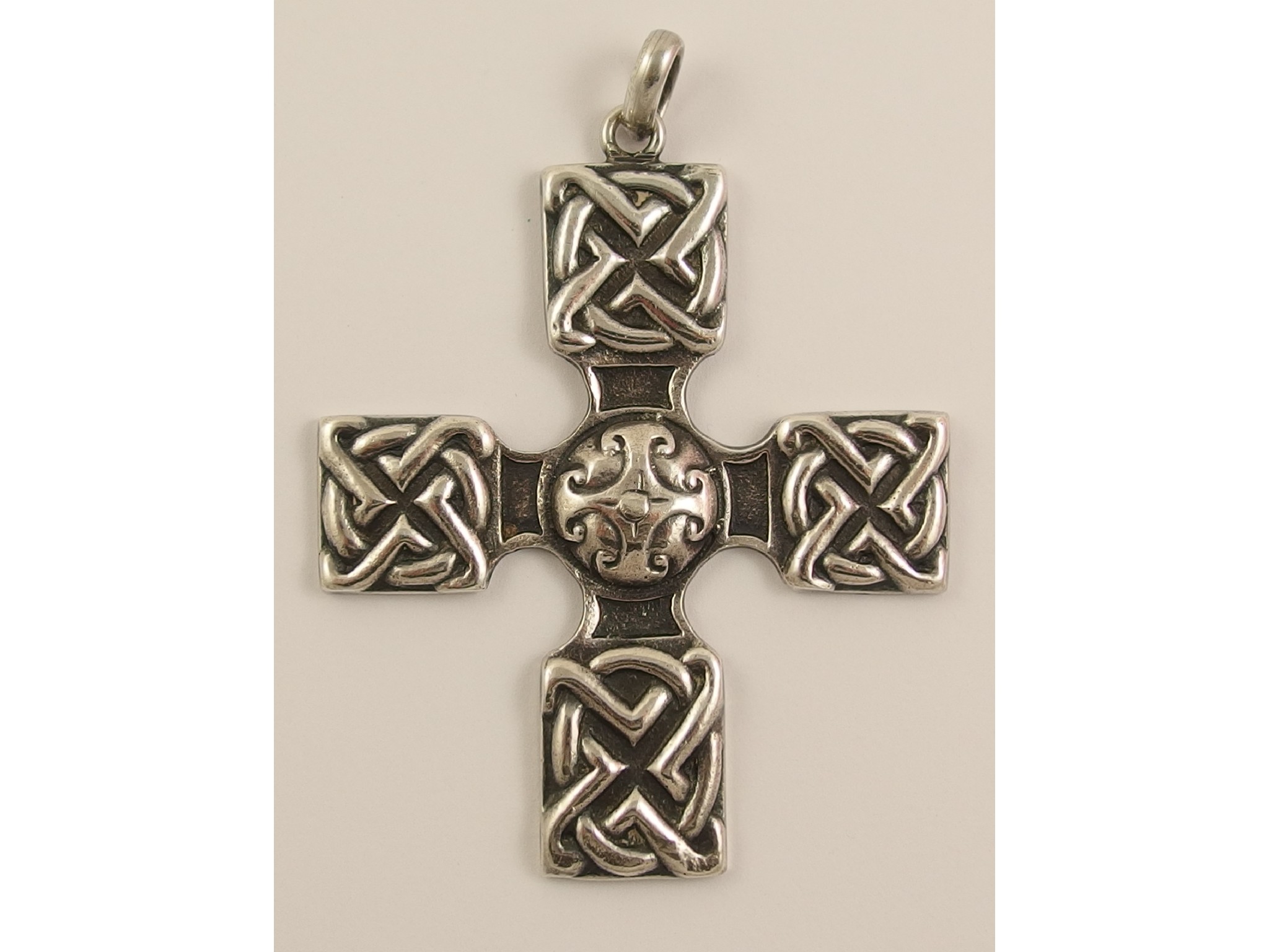 Appraisal: A large silver Celtic cross by Alexander Ritchiehallmarked AR Iona