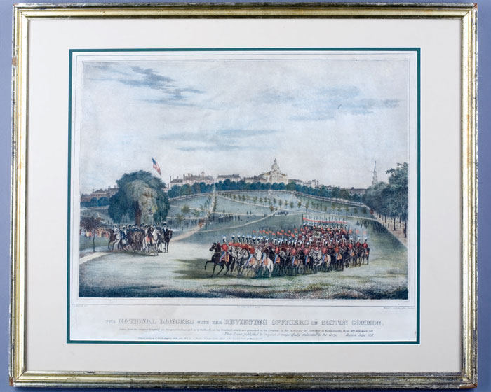 Appraisal: THE NATIONAL LANCERS WITH THE REVIEWING OFFICERS ON BOSTON COMMON