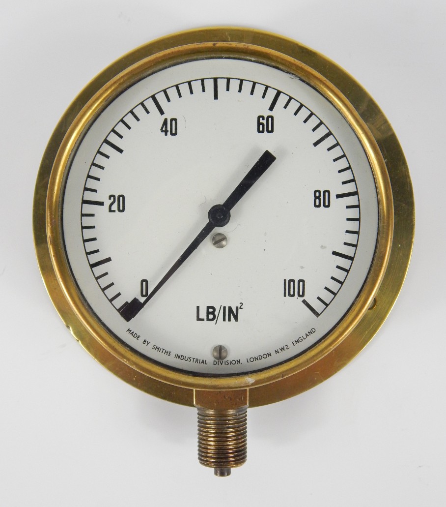 Appraisal: A modern LB IN Smiths pressure gauge of circular outline