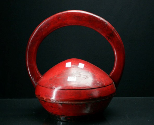 Appraisal: A Chinese red lacquered rice carrier