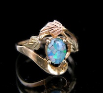 Appraisal: Ladies' Ring with a Mosaic Opal A k yellow gold