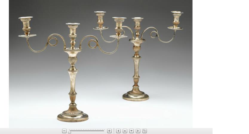 Appraisal: Pair of George III Sheffield plate candelabracirca