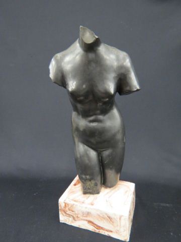 Appraisal: Composition Statue torso of a nude woman tall plus base