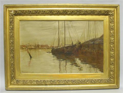 Appraisal: HARRY ROSELAND AMERICAN - SHEEPSHEAD BAY Oil on canvas x