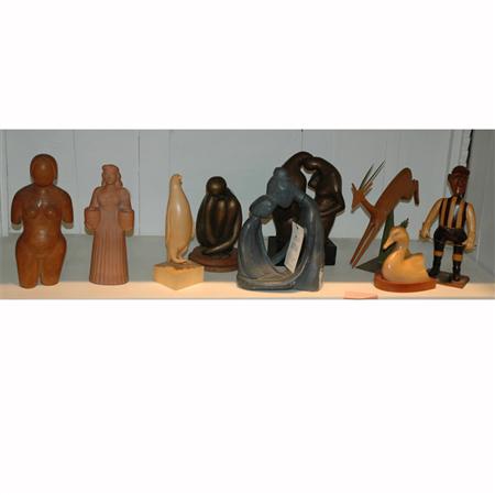 Appraisal: Group of Nine Figures and Figural Groups Estimate -