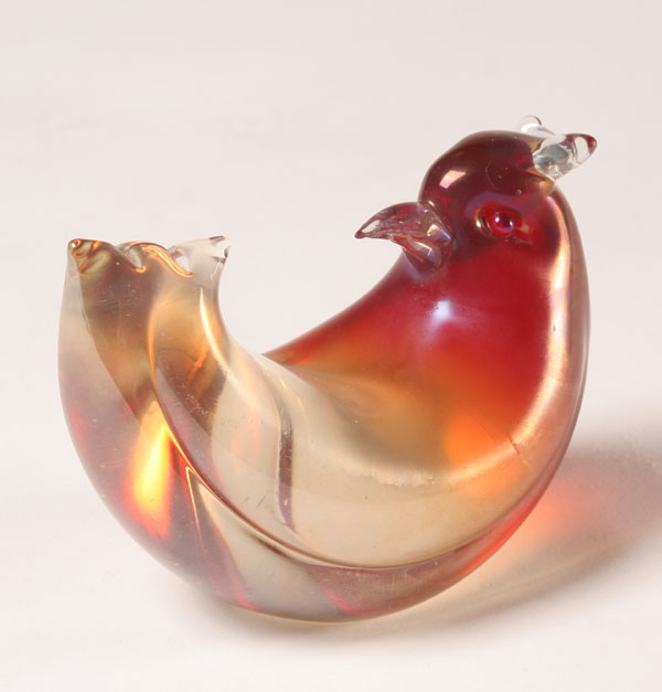 Appraisal: Murano Iridescent Art Glass Bird Venini 's H x L