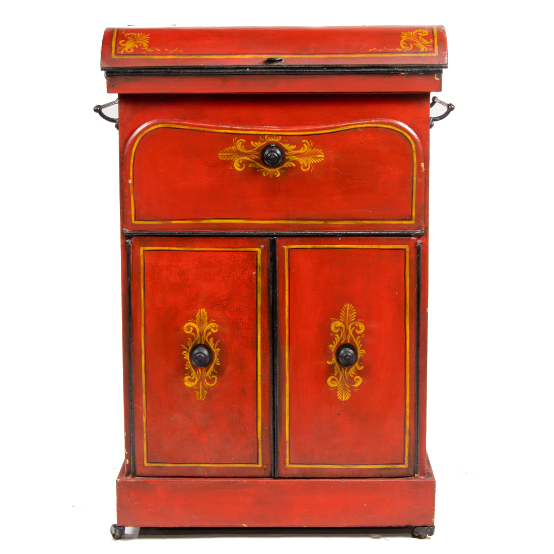 Appraisal: A REGENCY STYLE TOLE DECORATED WASHSTAND A Regency style tole