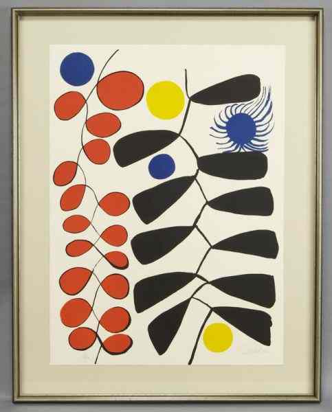 Appraisal: Alexander Calder ''Spiral Imaginatif''color lithograph Sheet ''H x ''W Frame