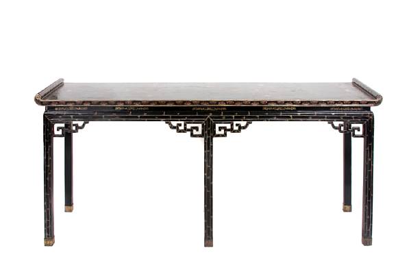 Appraisal: A Chinese lacquered altar table height in width ft in