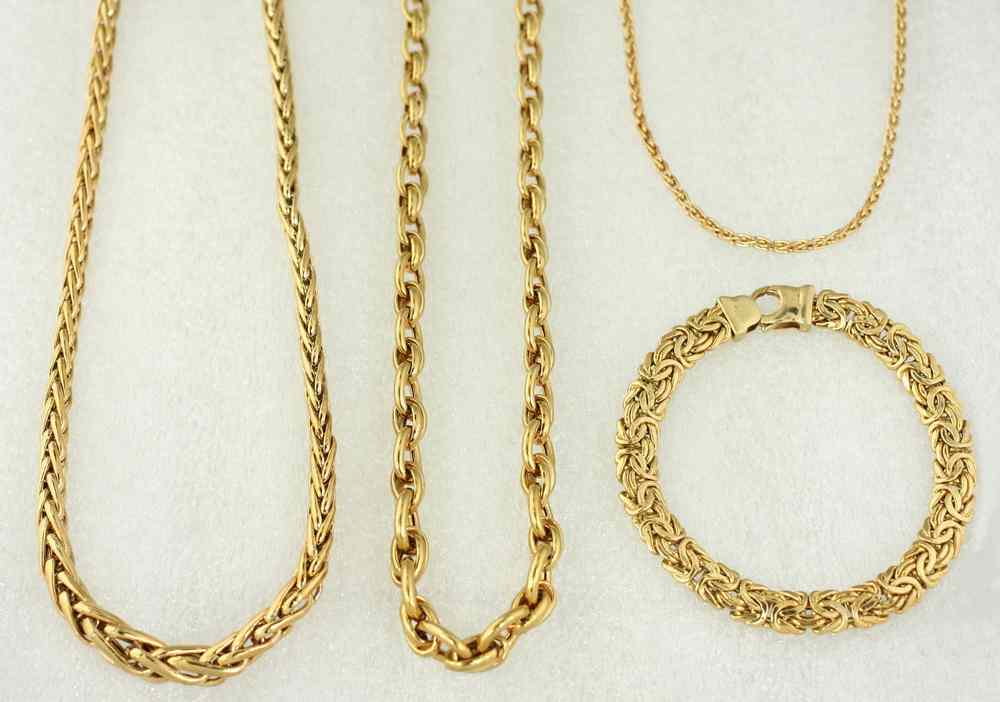 Appraisal: PC JEWELRY LOT - K yellow gold lot includes ''