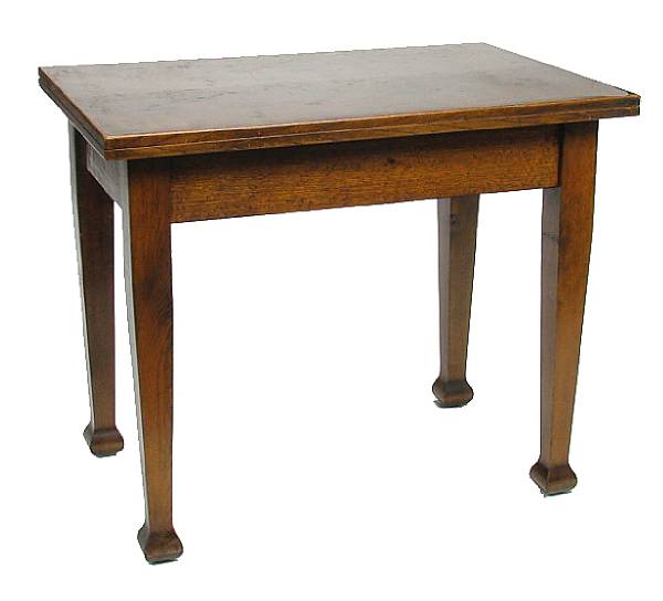 Appraisal: An Arts and Crafts oak games table height in overall