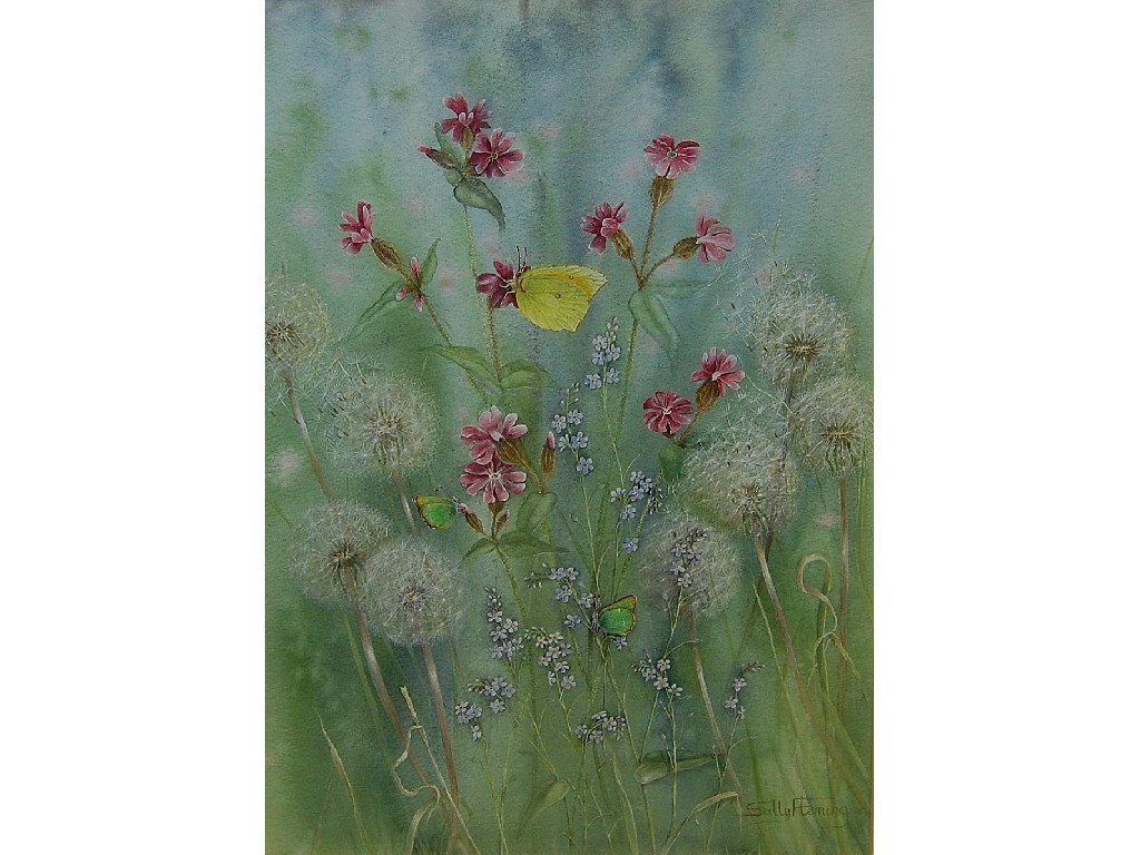 Appraisal: Sally Fleming - Fine detailed botanical study 'Brimstone Green hair