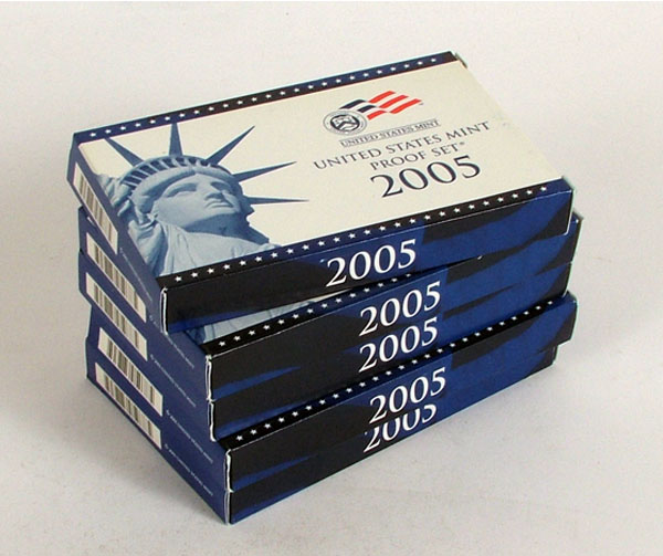 Appraisal: Five US Mint Proof Sets Piece