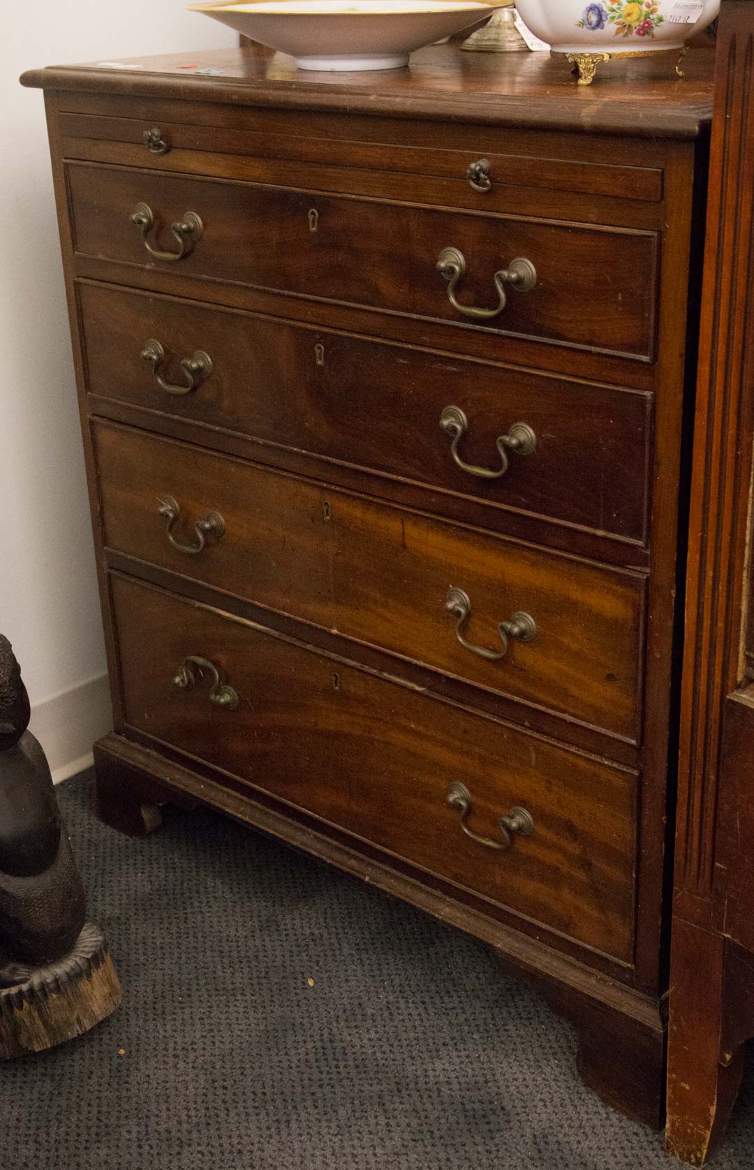 Appraisal: George III style mahogany bachelor's chest